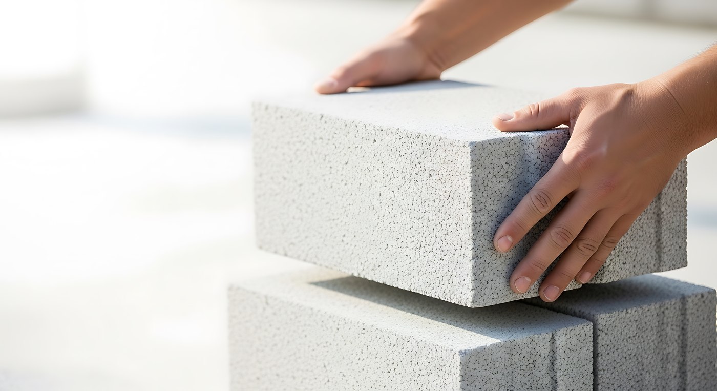 Concrete LEGO blocks